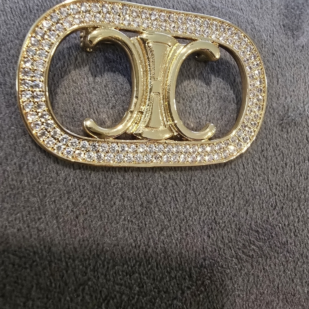 Celine 18kgp Gold and Silver Women's Jewelry Brooch - Picture 4 of 10